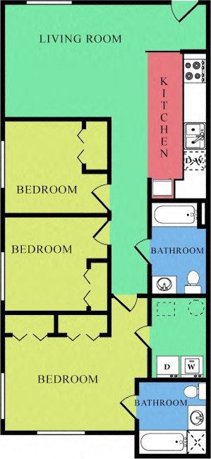 the floor plan of the living room of the house