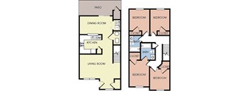 two screenshots of a floor plan of a house