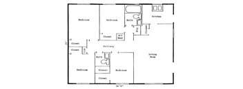 the schematic diagram of the upper and lower floor plans of a house
