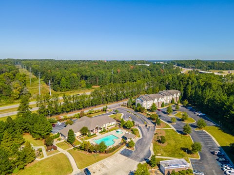 an aerial view of the resort