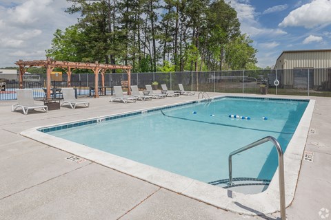 A large outdoor swimming pool at Brandywine Townhomes, Goose Creek