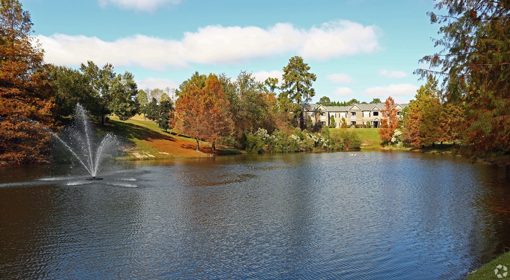 Lake With Fountain at Carrington Place at Wildewood, Columbia South Carolina   