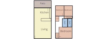 CP32B Floor Plan at Crescent Pointe Townhomes, Virginia, 22554