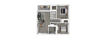 Floor Plan of Two Bedroom Apartment