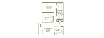 Chesapeake Floor Plan at Greenbrier Seniors Apartments, Virginia