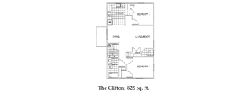 the cut off floor plan of a small apartment