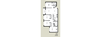 floor plan of the 1125 sq ft roommates apt