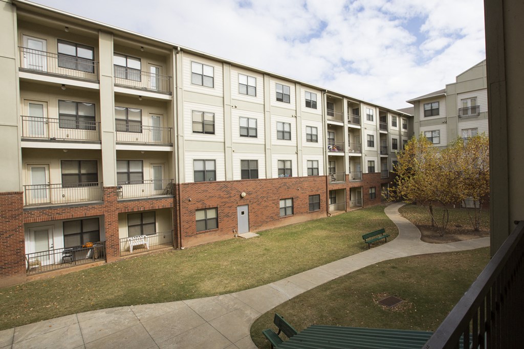 a view of the courtyard
