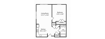 1 Bed 1 Bath Montgomery IV at Gardens of Traville, Rockville