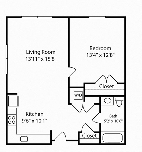 1 Bed 1 Bath Montgomery IV at Gardens of Traville, Rockville