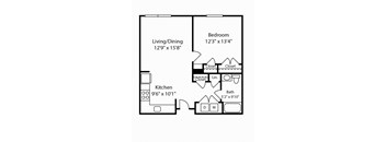 1 Bed 1 Bath Montrose I at Gardens of Traville, Rockville, Maryland