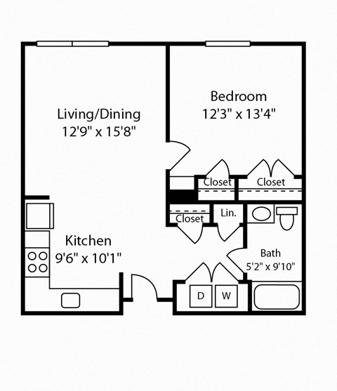 1 Bed 1 Bath Montrose I at Gardens of Traville, Rockville, Maryland
