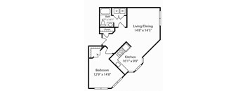 1 Bed 1 Bath Montrose II at Gardens of Traville, Rockville, MD, Maryland , 20850