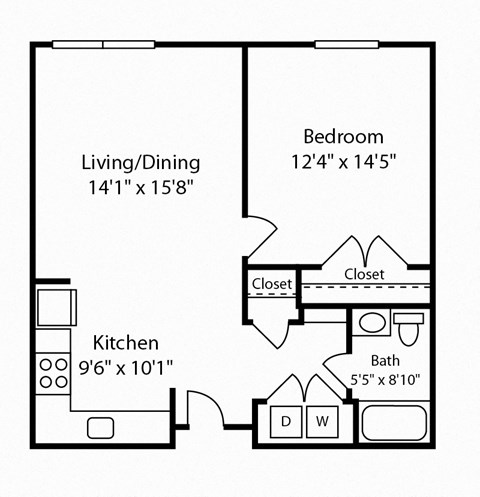 1 Bed 1 Bath Montrose III at Gardens of Traville, Maryland , 20850