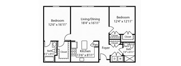 2 Bed 2 Bath Strathmore II at Gardens of Traville, Rockville, MD, Maryland