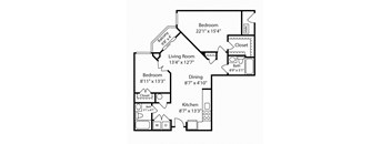 2 Bed 2 Bath Strathmore III at Gardens of Traville, Rockville