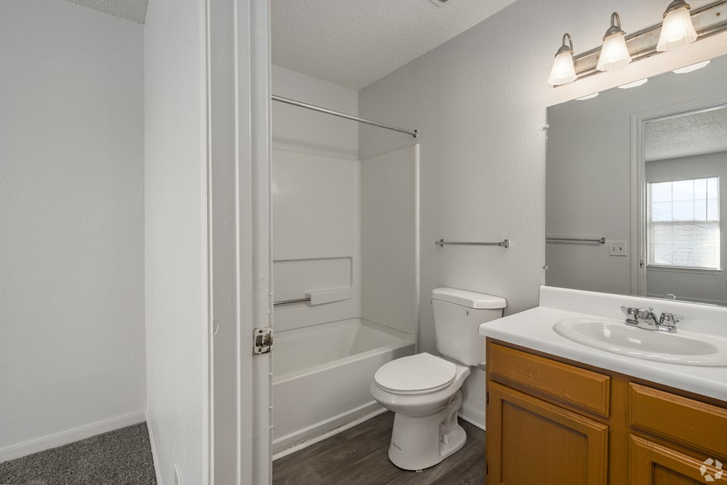 Bathroom With Extra Storage at Greens of Concord, Concord, NC, North Carolina