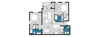 a blueprint of a floor plan of a residence