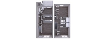 2 Bedroom Floor Plan at Jamestown Pointe Apartments, Greenville, 29607