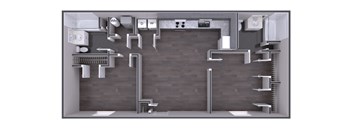 2 Bed 2 Bath Floor Plan at Jamestown Pointe Apartments, Greenville South Carolina
