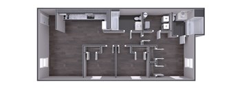 3 Bed 2 Bath Floor Plan at Jamestown Pointe Apartments, South Carolina