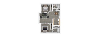a floor plan of a two bedroom apartment