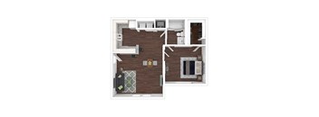 Floor Plan of a One Bedroom Apartment