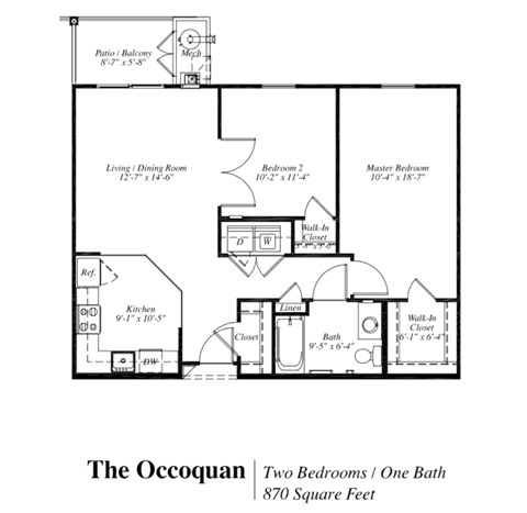 Occoquan Floor Plan at The Gardens of Stafford, Stafford, VA  