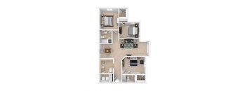 A Floor Plan of a 3 Bedroom Apartment