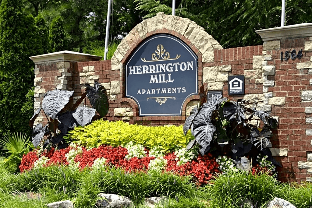 a sign at the entrance