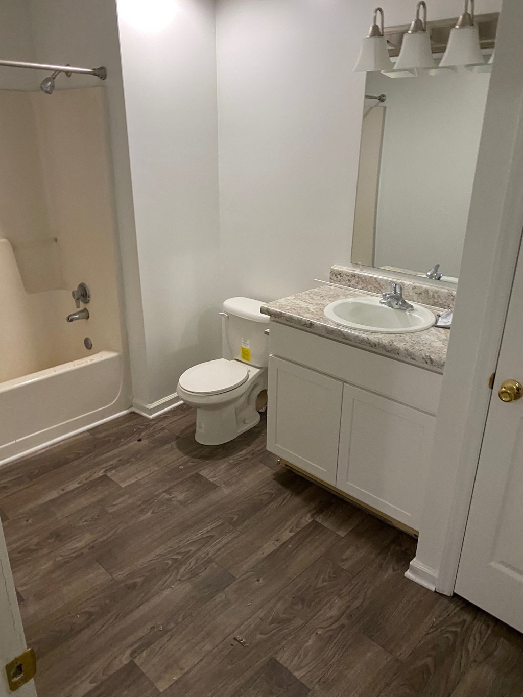 A large modern bathroom at Pendleton Townhomes Apartments, Durham, NC, 27703