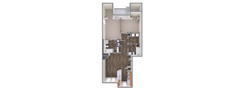 2 Bed 2 Bath Floor Plan at The Regency Apartment Homes, Manassas, VA