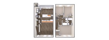 3 Bedroom Floor Plan at The Regency Apartment Homes, Manassas, 20109
