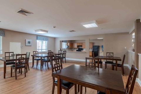 Activity Room at River Run Senior Apartments, Woodbridge Virginia