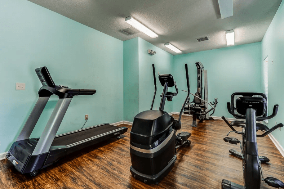 the gym has plenty of exercise equipment for your workouts