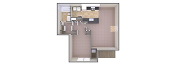 1 Bed Floorplan at Summerland Heights Apartments, Woodbridge, VA 22191