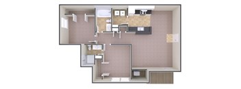 2 Bed Floorplan at Summerland Heights Apartments, Woodbridge, VA