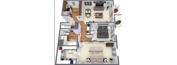 2 Bedroom Floor Plan at River Run, Woodbridge, VA 22193  