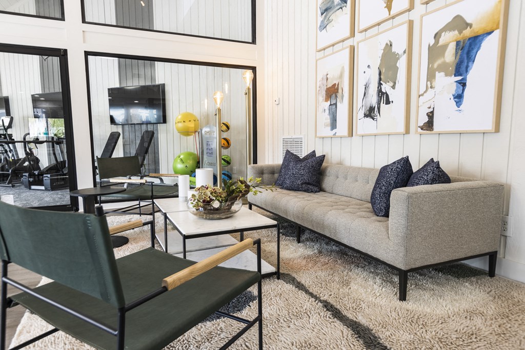 State Of The Art Fitness Center with rest area at Dwell at Greenridge, South Carolina