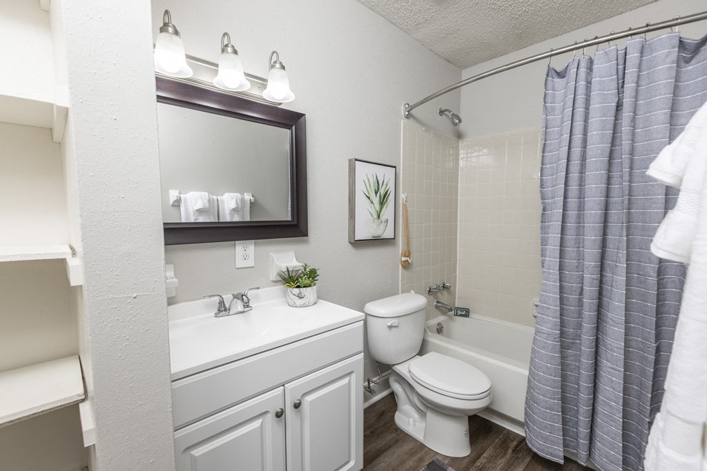 Spacious Bathrooms with extra storage at Dwell at Greenridge, North Charleston, SC, South Carolina