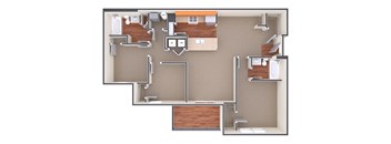 Ballad Floor Plan at Woodwind Villa Apartments, Woodbridge, VA
