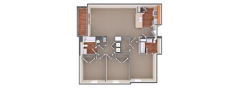 Lyric Floor Plan at Woodwind Villa Apartments, Woodbridge, 22191