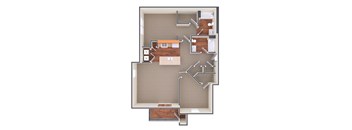 Melody Floor Plan at Woodwind Villa Apartments, Woodbridge, VA 22191