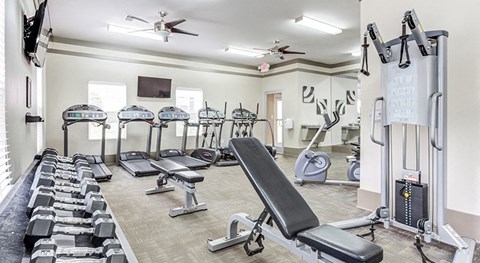 fitness room at The Bristol Apartments, Greenville, South Carolina
