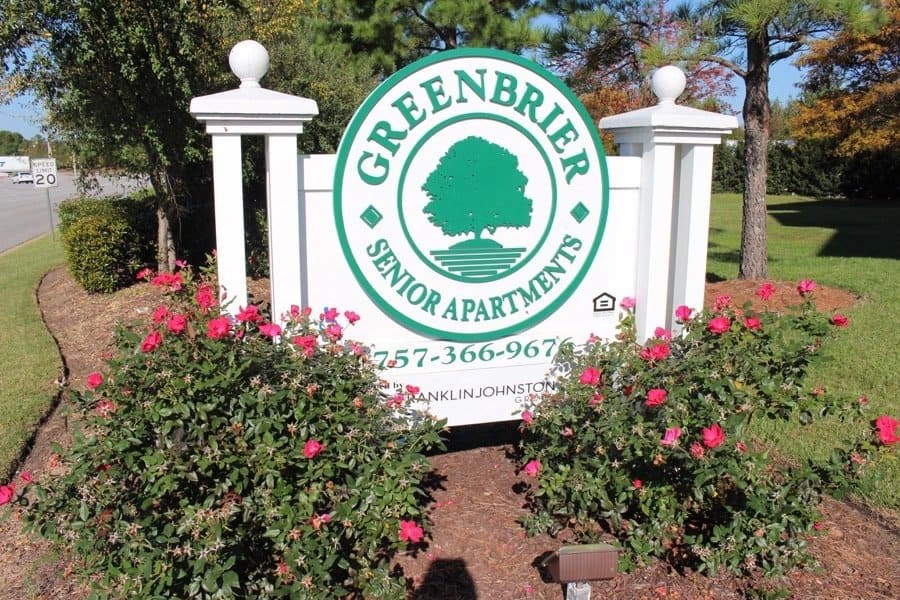 Property Signage at Greenbrier Seniors Apartments, Chesapeake, Virginia  