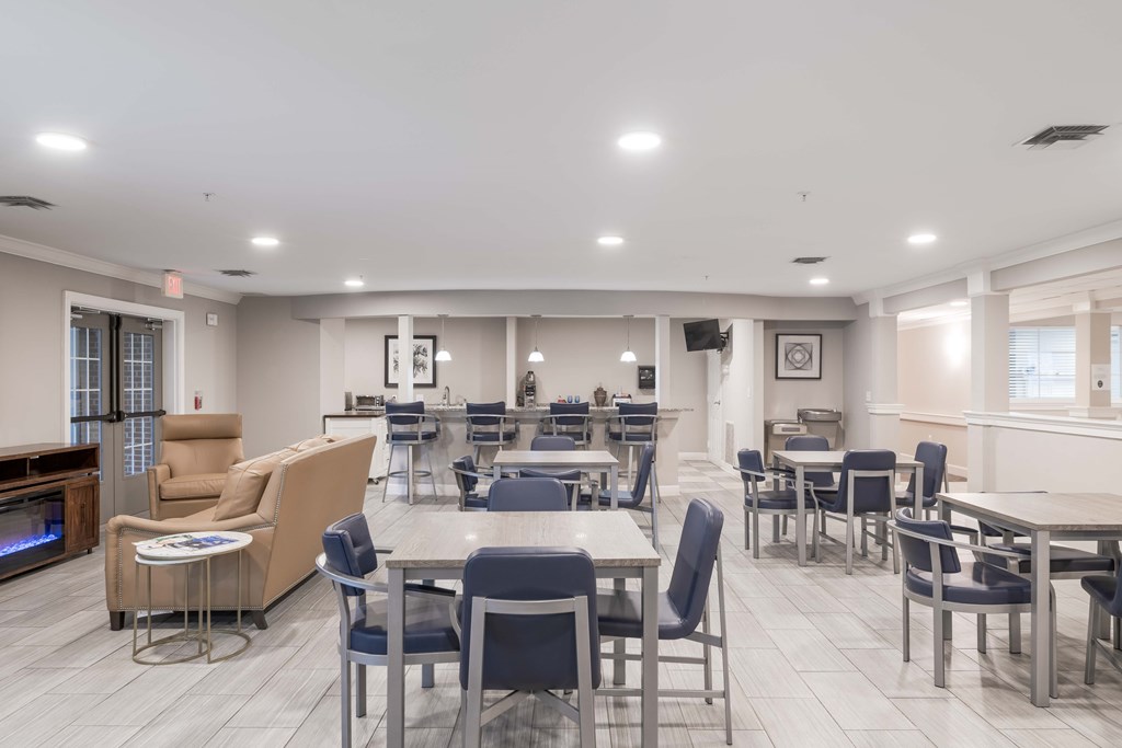 Clubhouse With Fireplace at Gardens of Traville, Rockville, MD, Maryland , 20850