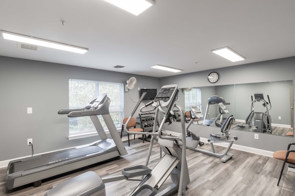 Fitness Center With Modern Equipment at Gardens of Traville, Rockville