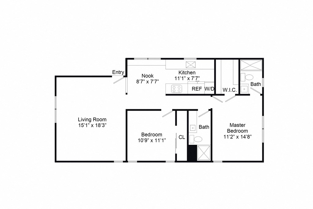bedroom floor plan | luxury apartments in towson md | the southerly