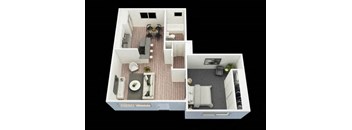a floor plan of a small apartment