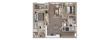 a floor plan of a two bedroom apartment